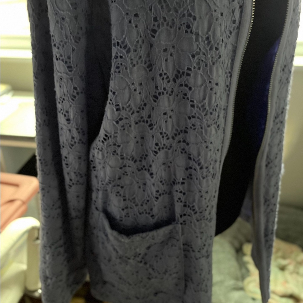 Elegant Lace Jacket in medium blue